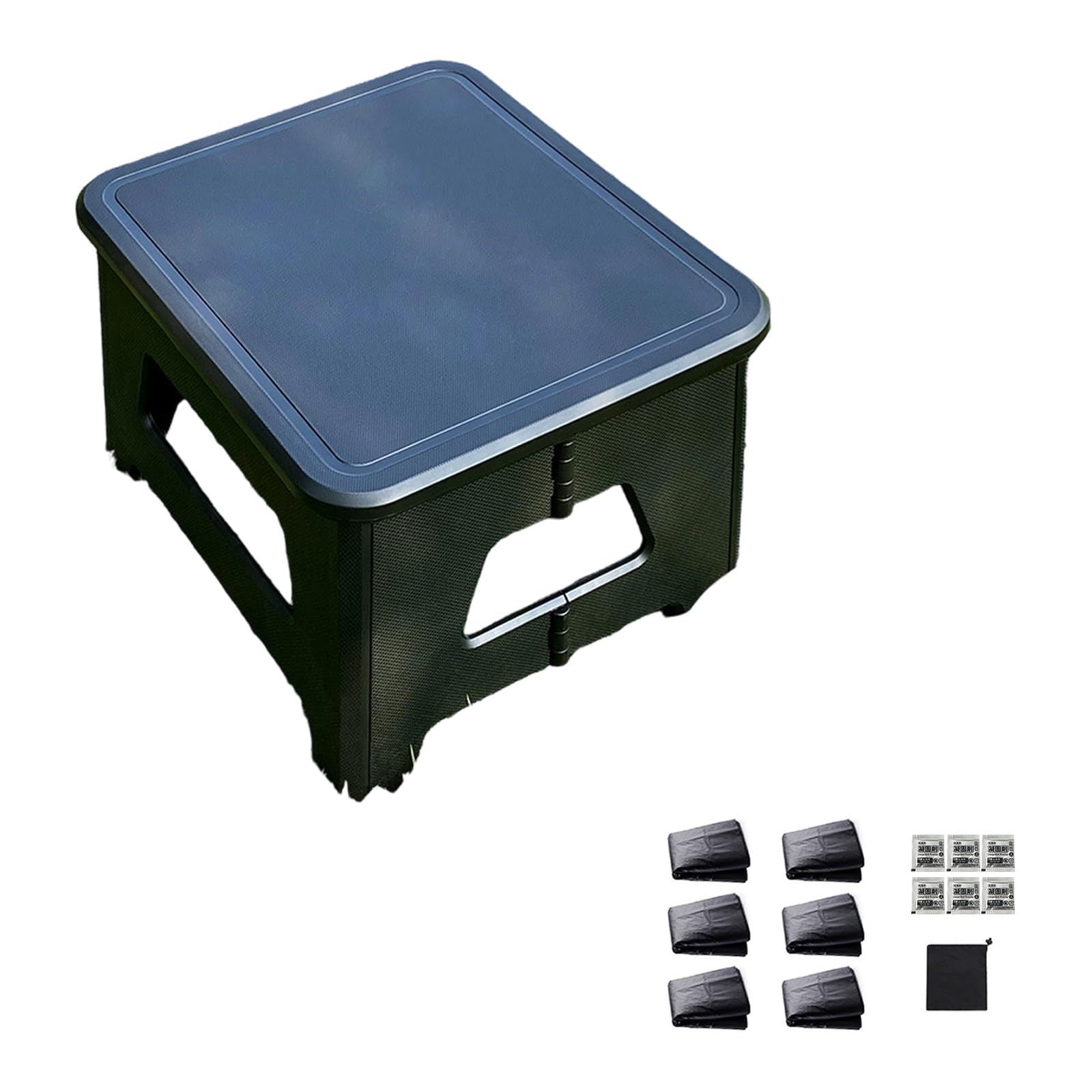 Bolsa de almacenamiento plegable para inodoro de viaje, gruesa, ligera, de alta capacidad, para camping, emergencias, uso plegable, camping, viajes