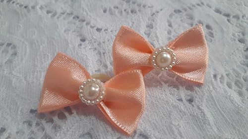 Miniatura 3 de 50 lazos para perros con bandas de goma, lazos para el pelo de mascotas, gatos, perros, cuentas de diamantes de imitación multicolor, lazos para