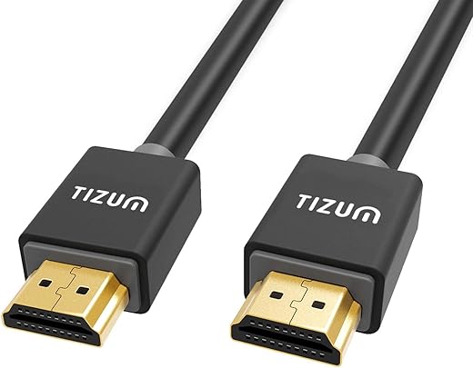TIZUM “Ultra” Gold Plated 4K HDMI to HDMI Cable | HDMI 2.0 | High Speed Data Upto 18Gbps | 3D Compatible | HD Audio & Video 2160p – For Laptop,…