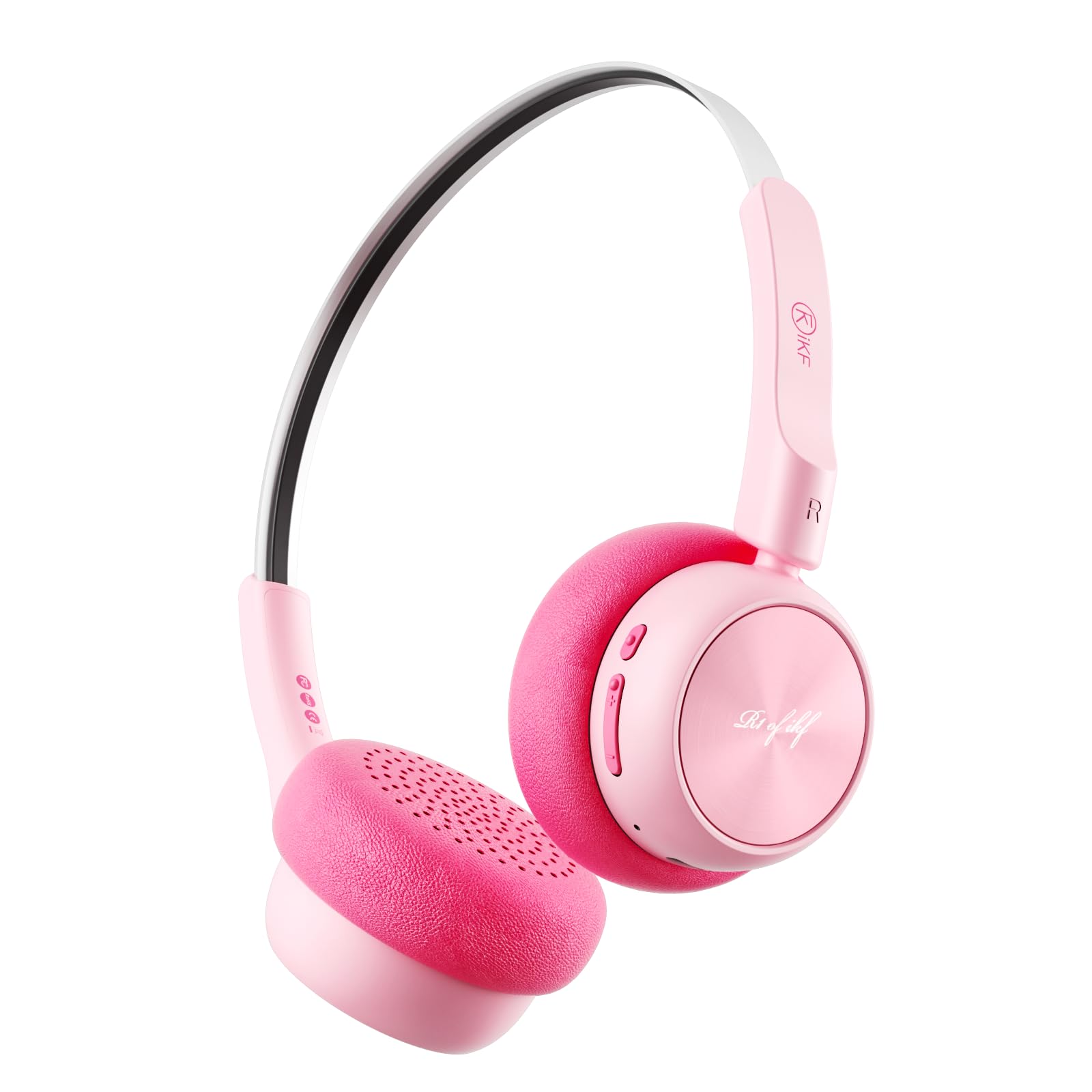 iKFR1 Retro Wireless Headphones On Ear, Metal Design, Portable Lightweight Headphones, 30mm Dynamic Driver with Lossless Audio, 60H Playtime, Soft Earmuffs, Sweatproof for Sports, Travel