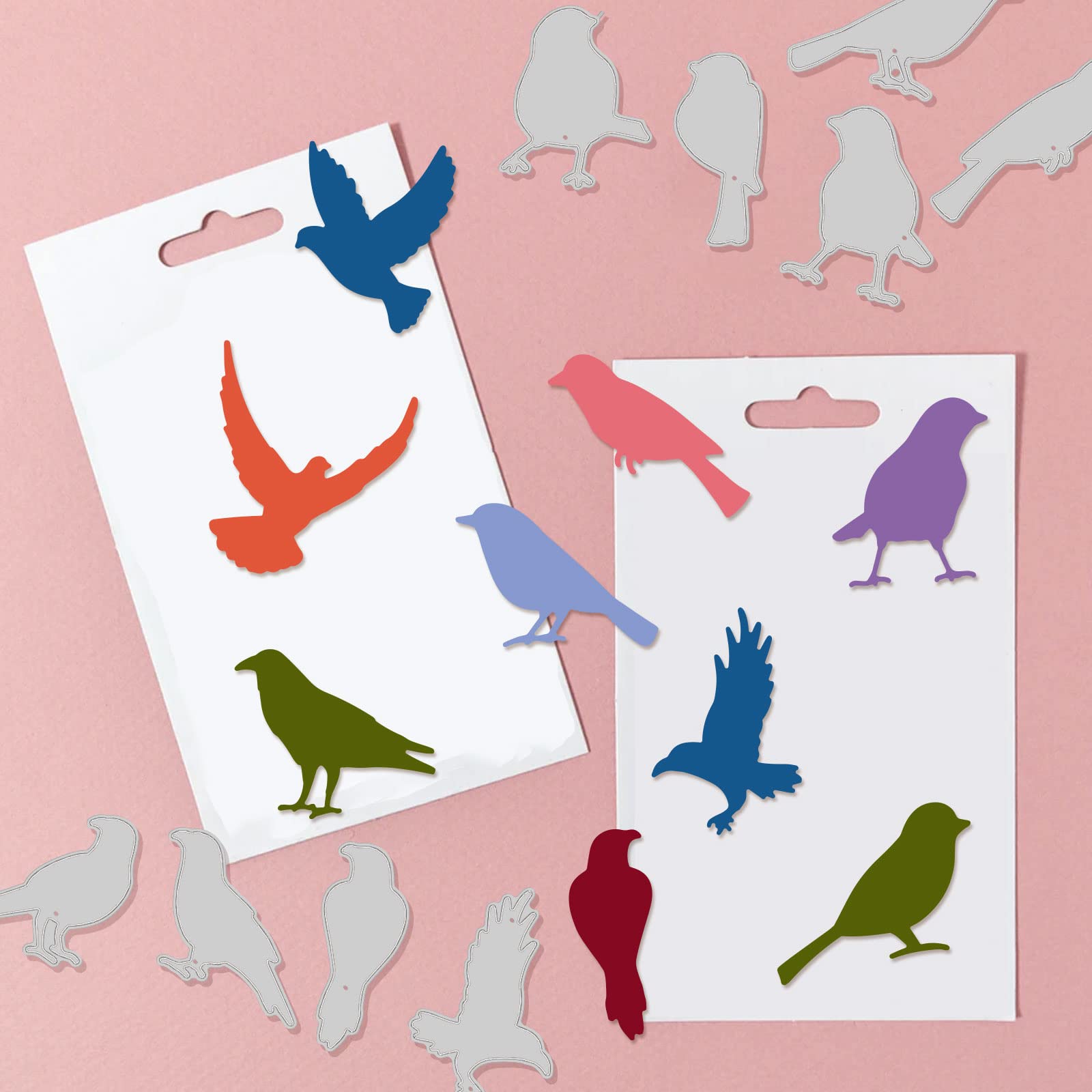 GLOBLELAND Birds Cutting Dies Metal Crows Pigeons Die Cuts Embossing Stencils Template for Paper Card Making Decoration DIY Scrapbooking Album Craft Decor - Image 2