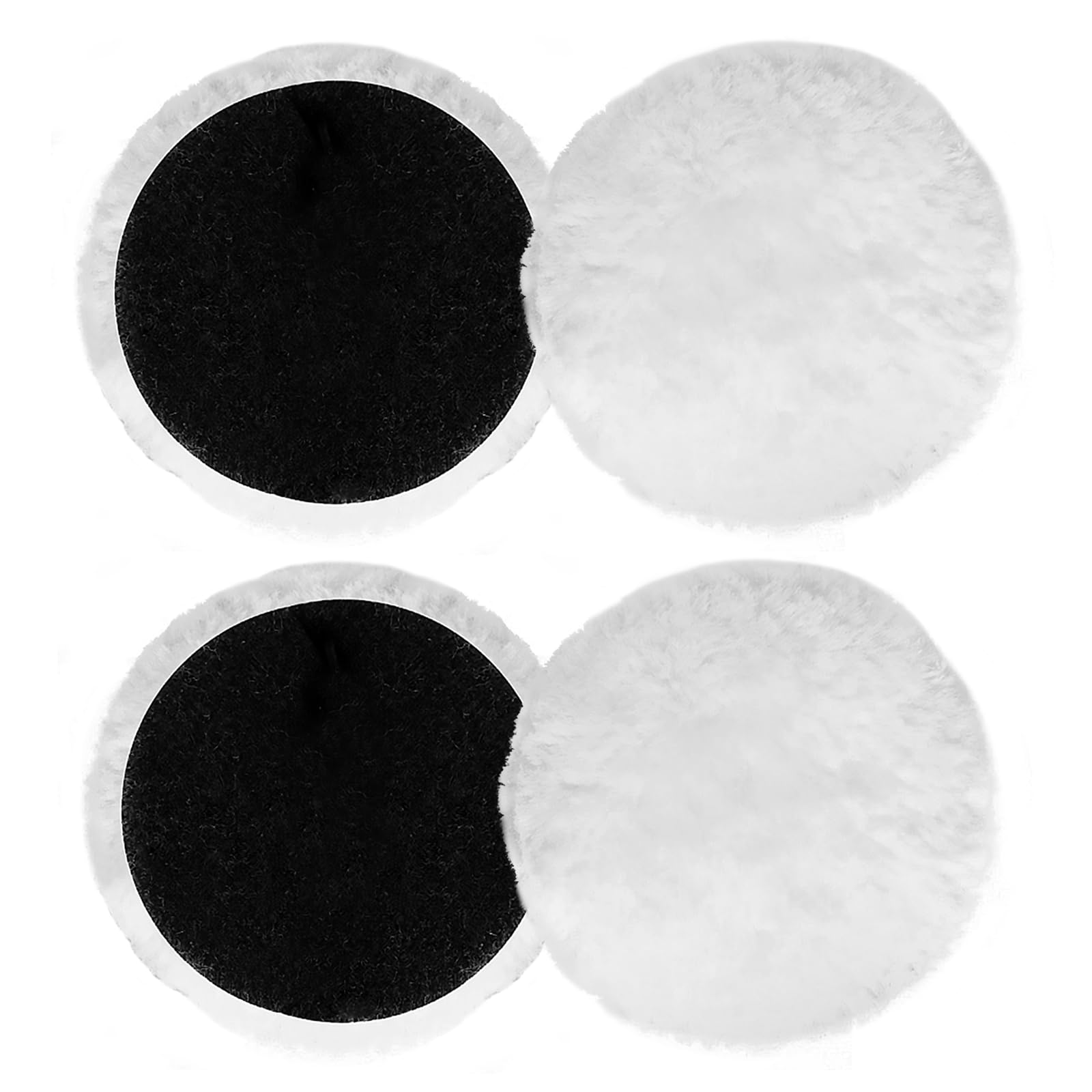 Inserto per lucidatura, compatibile con levigatrice orbitale Bosch, 4 dischi per lucidatura in lana d'agnello, 125 mm, per levigatrice orbitale con velcro per auto, pavimenti in sughero, ecc