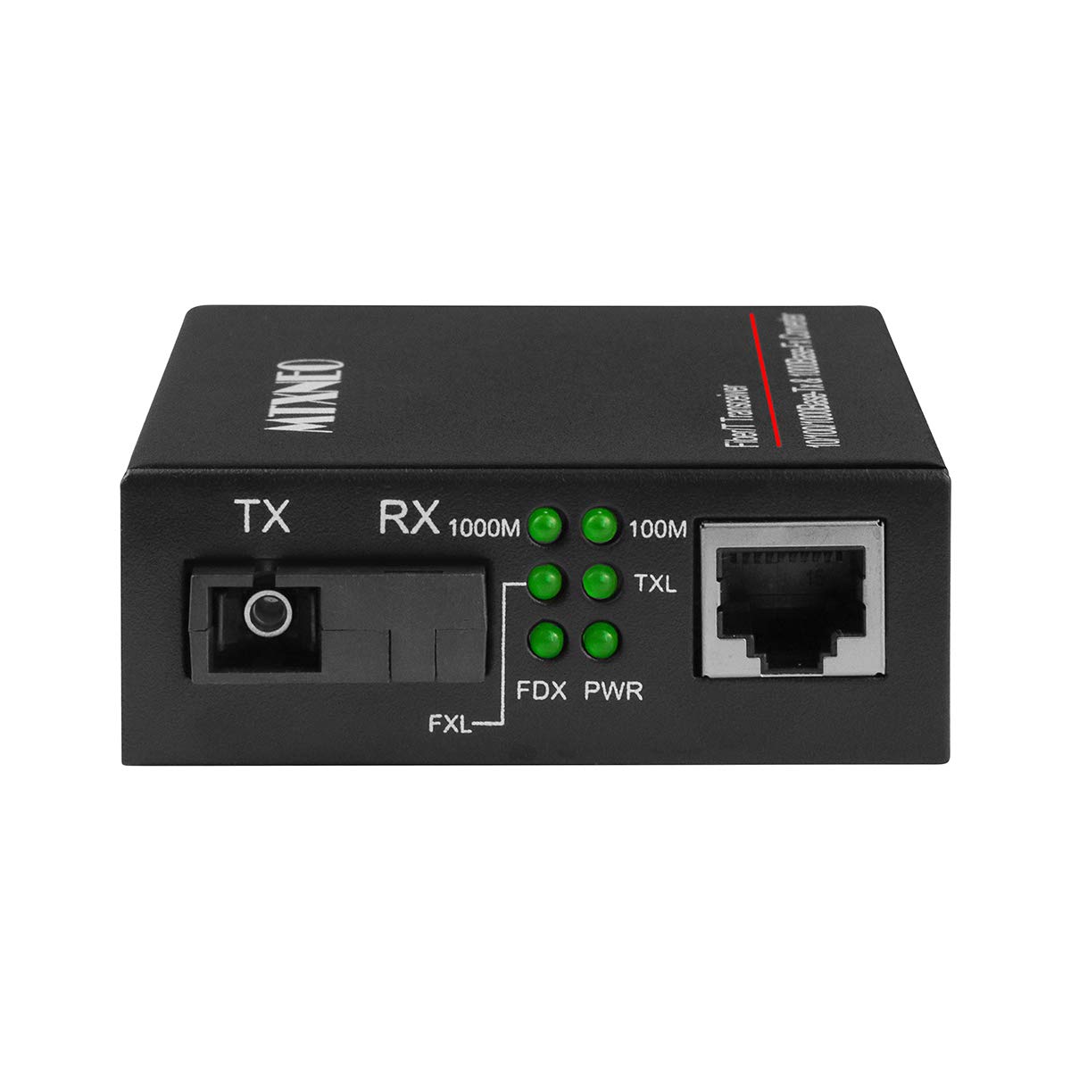 Une Paire de Convertisseur de Média à Fibre Gigabit 10/100/1000M RJ45 à 1000M Fibre Optique Simple Mode SC, Module Intégré jusqu'à 20 km (avec Adaptateur Secteur Européen)