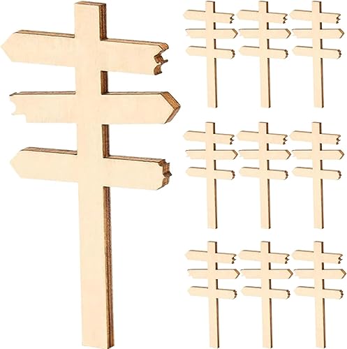 Alriedy 10 señales decorativas en miniatura de madera, 7 x 4,8 cm, señales perso