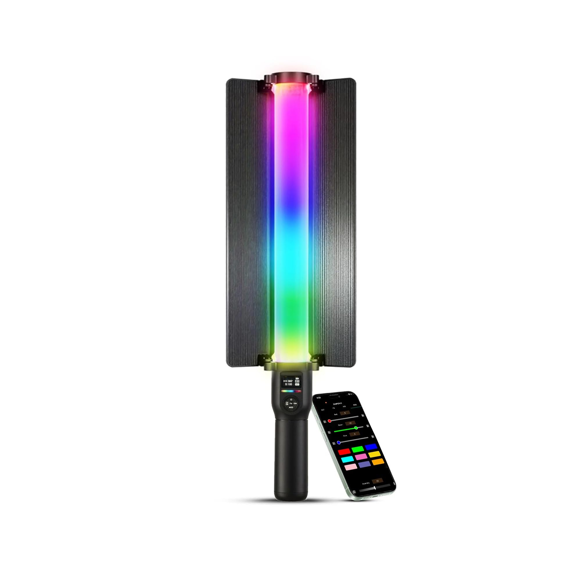 Simpex M-200Bi, 200W Dual Color Continuous LED Light with 18CM Reflector & Infrared Remote, AC Power, 2700K-6500K Color Temperature Control, Huge Display,CRI-95 Plus, Ideal for Video Shooting(Black) — Amazon image 21