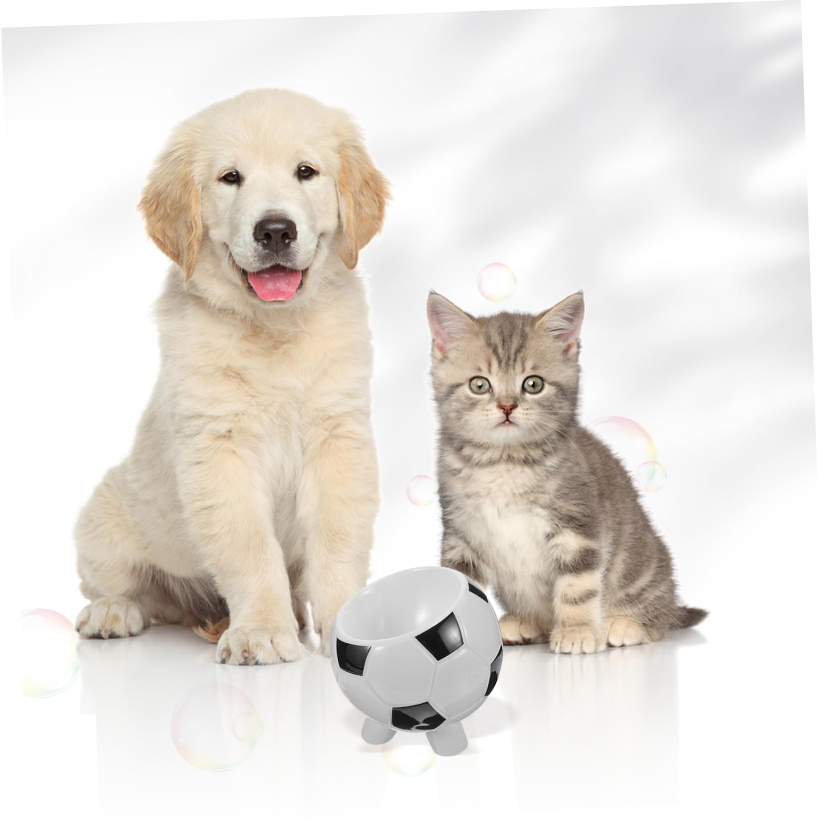 Ciotola per Animali da Calcio in Ceramica Facile da Lavare | Pappa Gatto e Cane, Texture Liscia, Uso per Pet Supply, Adatta a Ogni Occasione