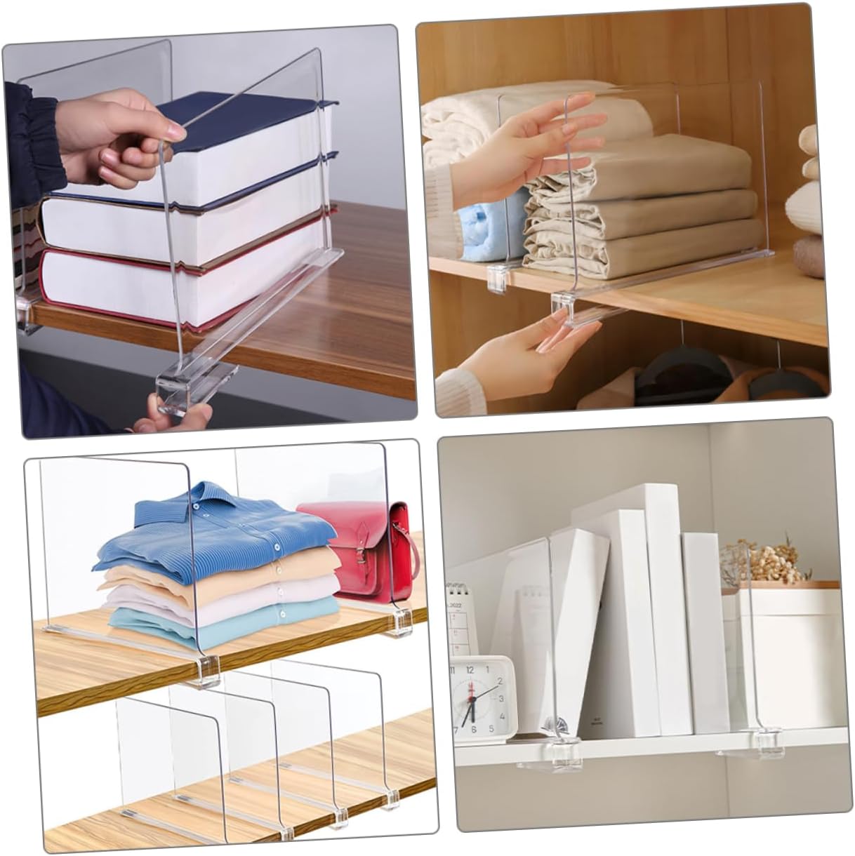 PRETYZOOM 6pcs Storage Board Closet Organizer Dividers Wardrobe Shelf Dividers Clothes Organizer Shelves Space Maximizing