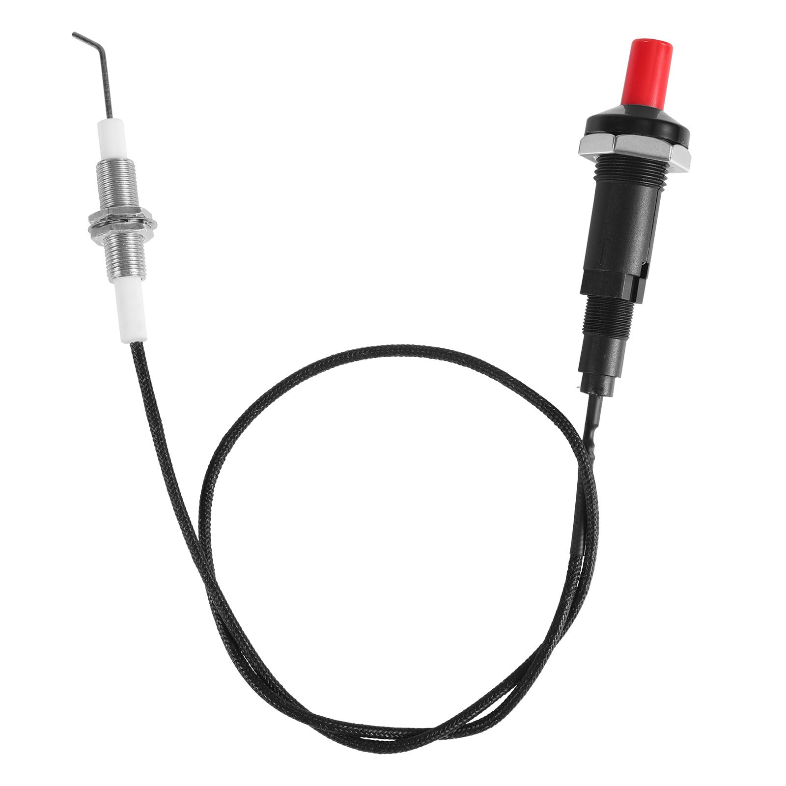 Piezo Igniter with Spark Ignition, Metal Propane Push Button Threaded Electrode Grill Igniter Fire Pit Lighter Replacement for Gas Fireplace Oven Heater BBQ Torch Kitchen Outdoor Practical Accessories