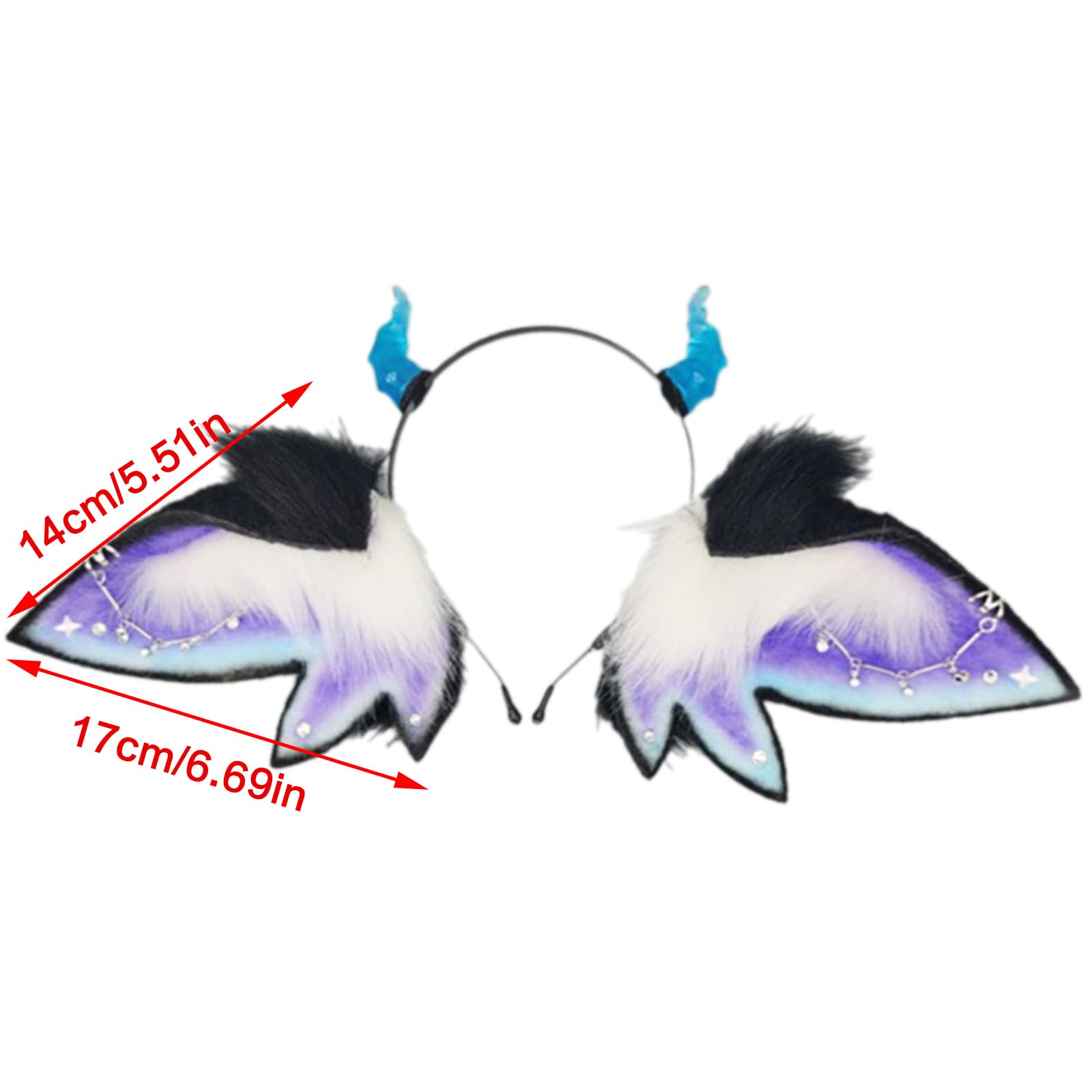 Diadema con orejas de animales de peluche, cómoda diadema étnica para fiestas de cosplay, fiestas y festivales de música, gorro de felpa suave