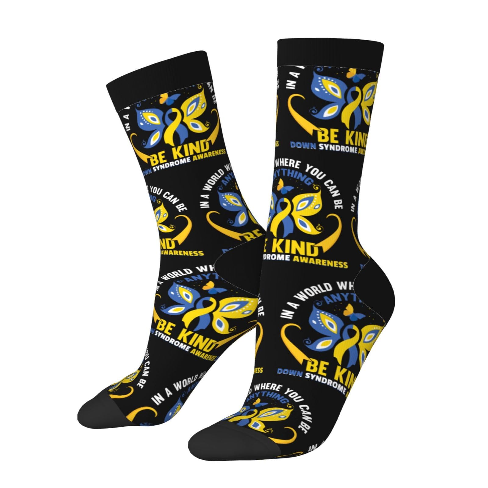 KWQDOZF Down Syndrome Socks For Women Men Wicking Athletic Cushion Crew Socks Casual Socks