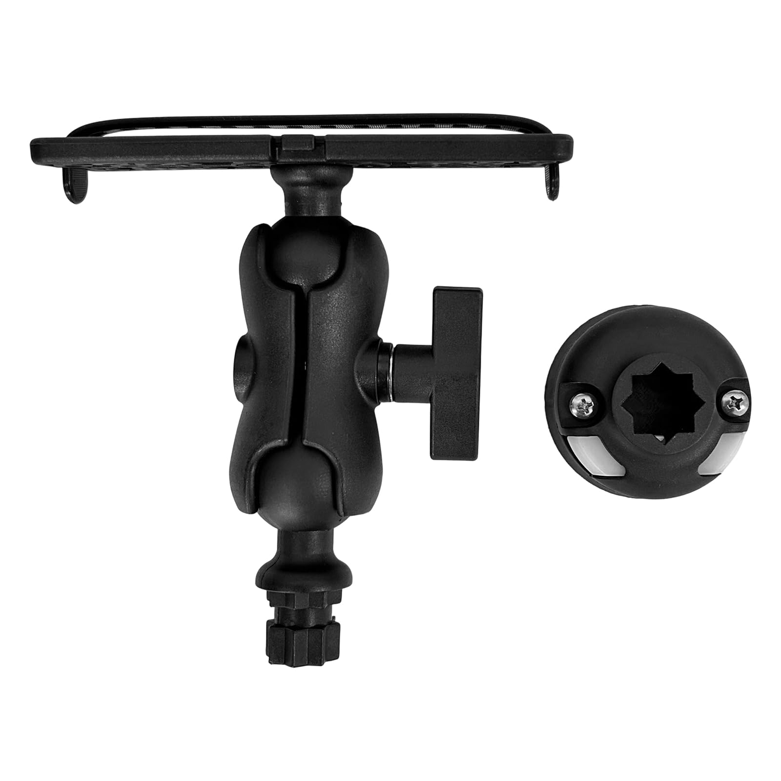 fexxkg Fish Finder Bracket 360 Degree Rotation Camera Holder Base Mount Fishes Finders Mounting Base Marine Fish Finder Mount