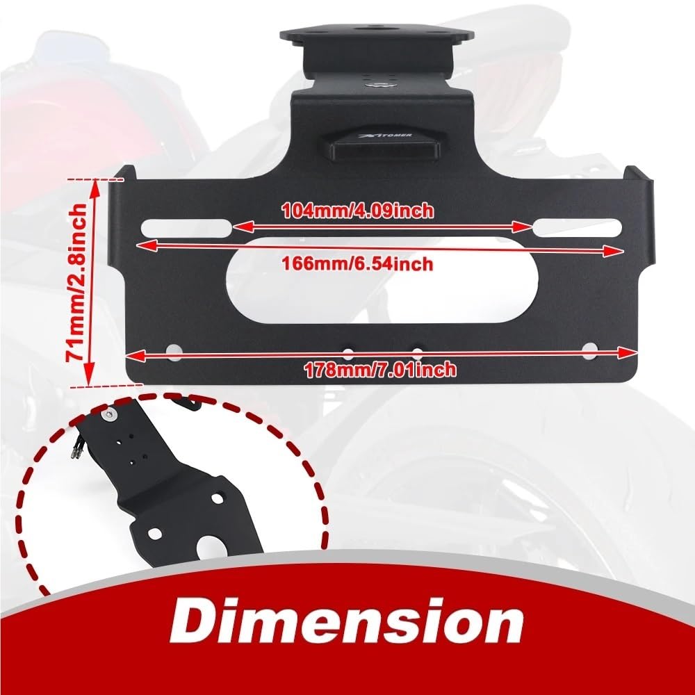 Portatarga Kit di ordine per coda posteriore moto Accessori per staffa porta targa per registrazione per 660 2024-2025