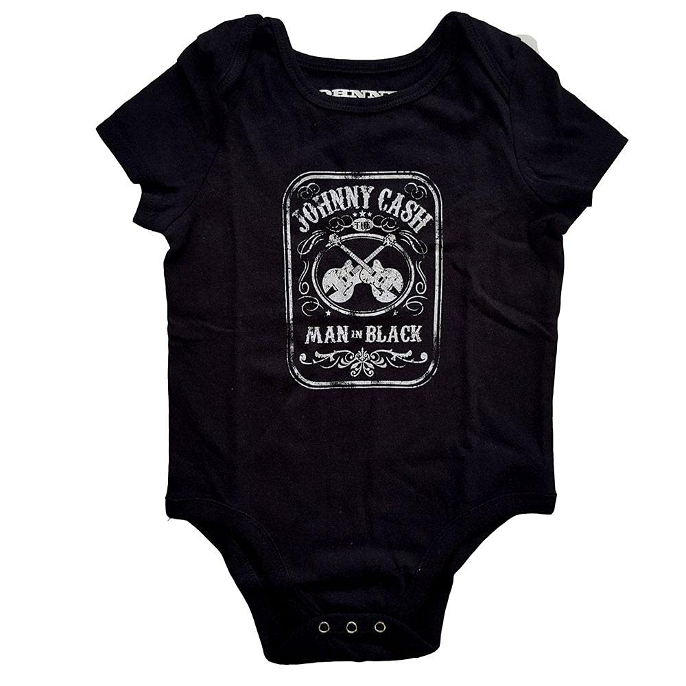 Johnny Cash Childrens/Kids Man In Black Babygrow (18 Months) (Black)