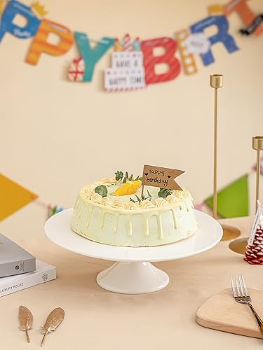 Miniatura 4 de Kanwone Soporte redondo de porcelana de 12 pulgadas, plato para pastel, soporte para postre, soporte para cupcakes para fiestas, soporte de
