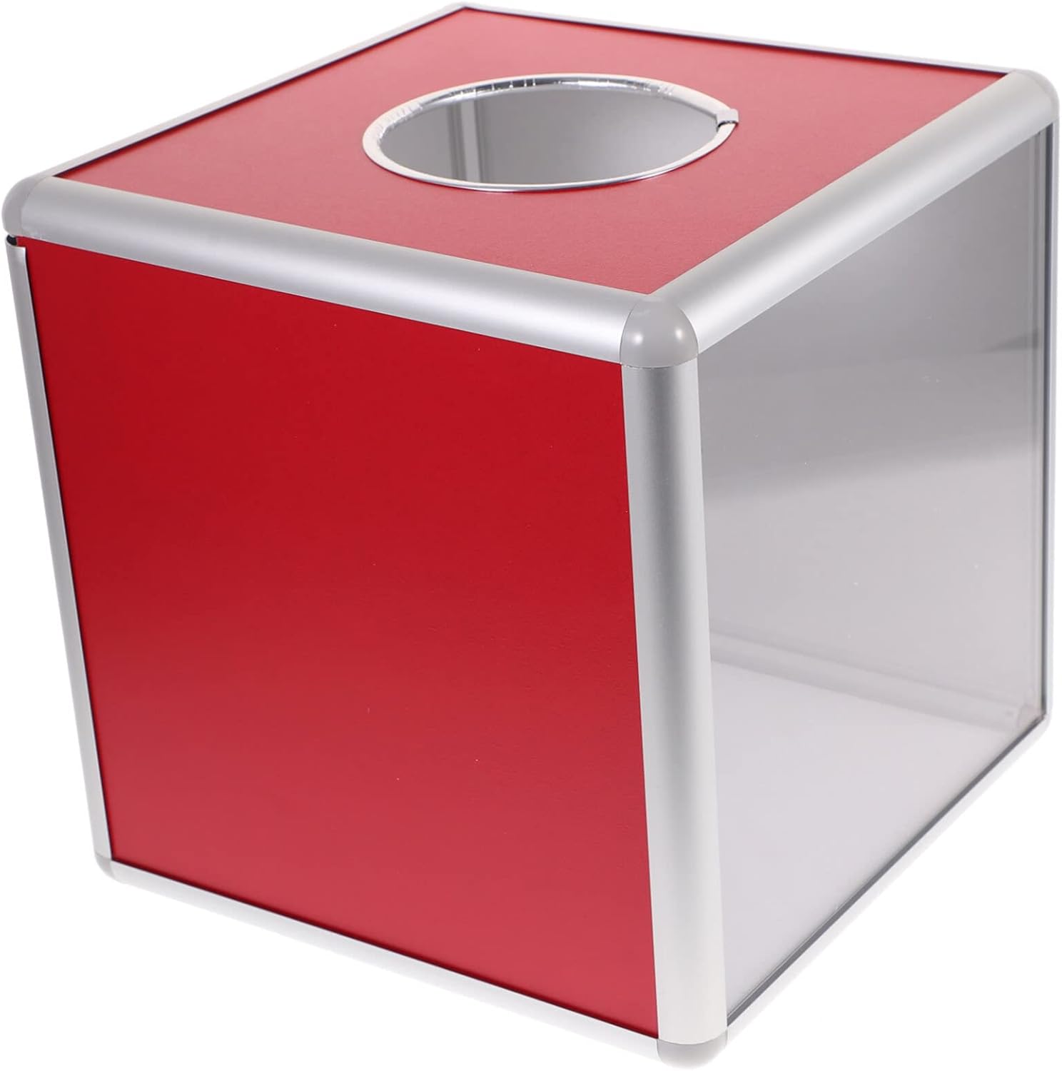 TOGEVAL Box Lottery Box Container for Raffle Tickets Key