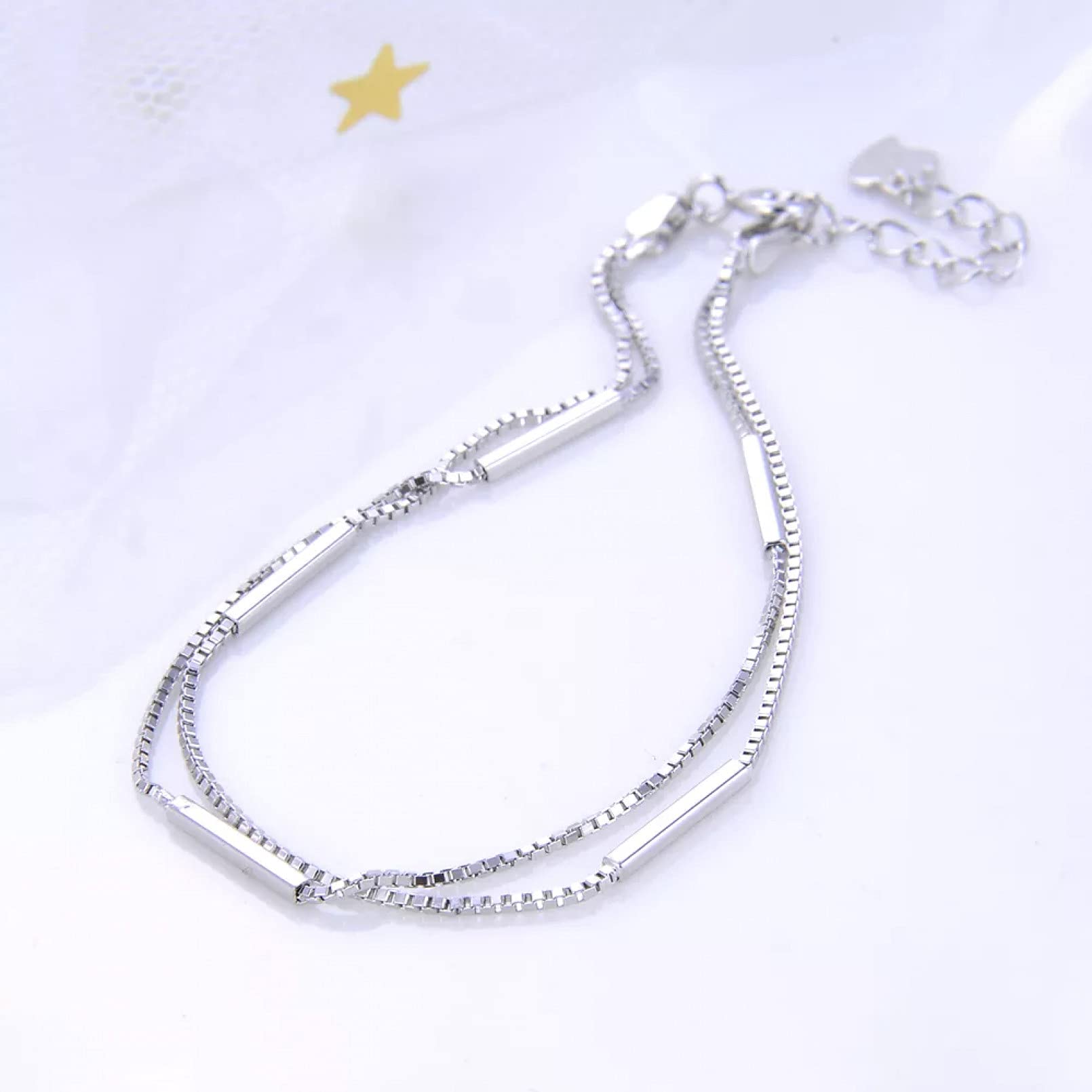 Damenarmband Einfach und Modisch 925 Sterling Silber Armband Schmuck Geschenk
