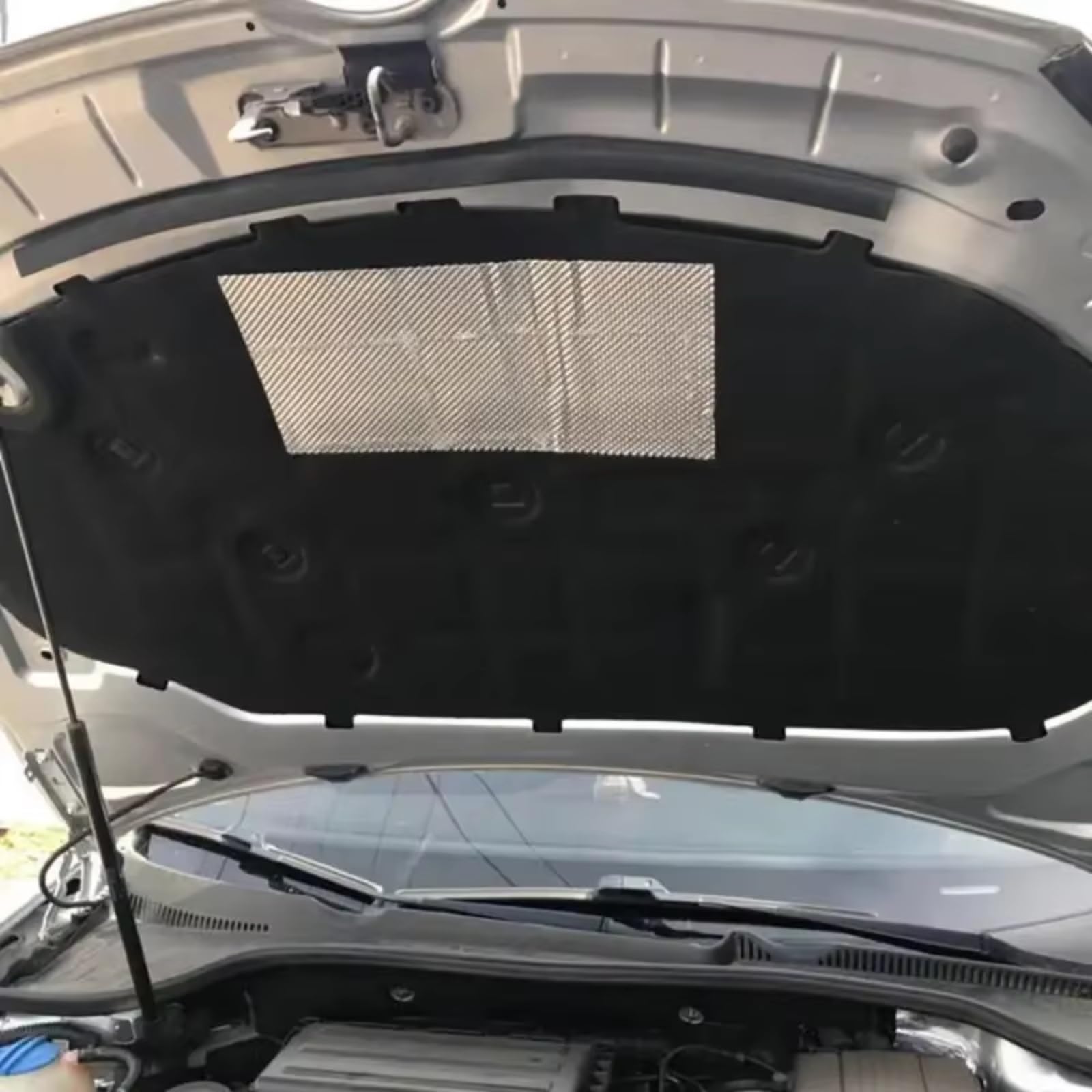Dämmung Haube Vorne Motorhaube Isolierung Pad Wärme Sound Baumwolle Schalldichte Matte Abdeckung Schaum Feuerfeste Kompatibel Mit Vw Für Golf 6(Black)