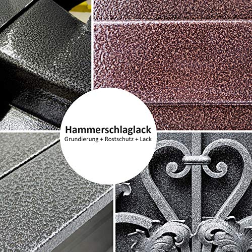 BEKATEQ Hammerschlaglack Grün, 2,5 Liter I 3in1: Rostschutz, Grundierung & Lackierung für innen & außen I… – Bild 3