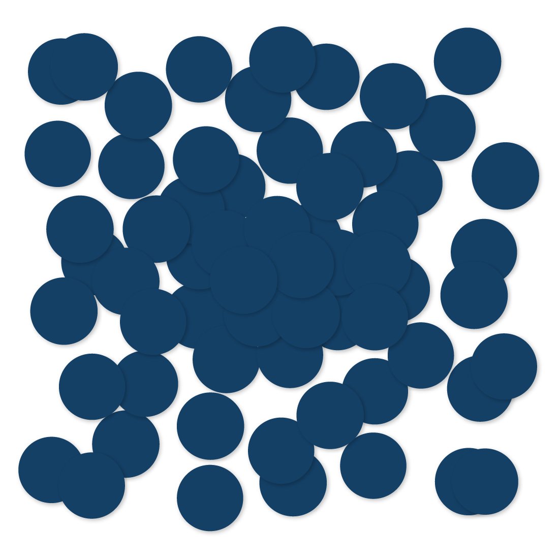 Andaz Press Large Confetti Party Table Decor, 1.5-inch Double-Sided, Navy Blue, 180-Pack