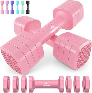 Amonax Verstellbare Hanteln, Hanteln Frauen Set, Fitnessgeräte für Zuhause