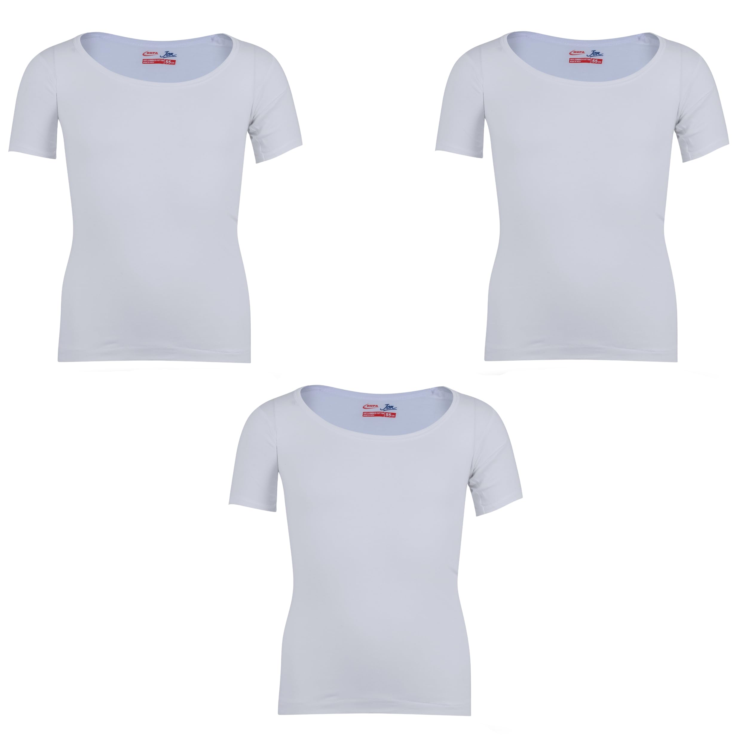 Rupa Jon Boy's Regular fit Plain Brief (RJNJNVRSFD3P02060_Assorted_6-7 Years)