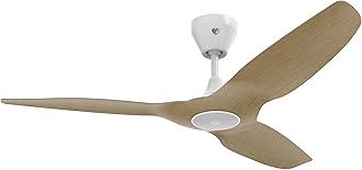Big Ass Fans – Haiku L, Smart Ceiling Fan – Energy Efficient Cooling for Home, Bedroom, Office, Living Space, and More – 16 Lighting Settings with 7 Speed Settings – 52” - Caramel/White