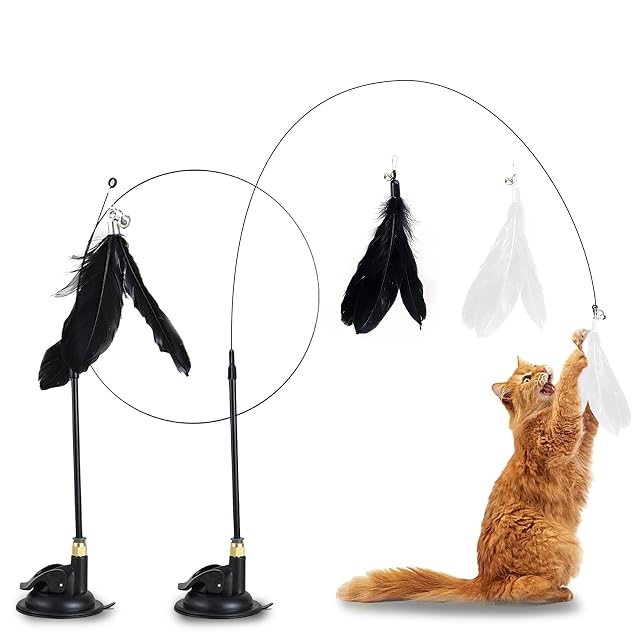 Eupneicu Juguetes Gatos Interactivos, Artículos Juguetes para Gatos, Suction Cup