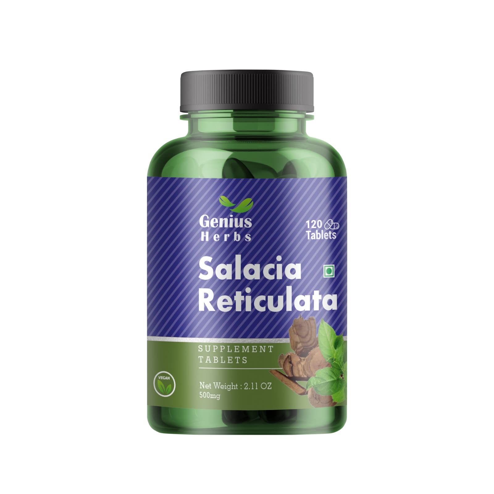 Genius Herbs Salacia Reticulata Tablets 500 mg tablets 120 No.s | Metabolic Health| Pon Koranti | Pack of 1 (B0C65WT33D) Amazon Price History, Amazon Price Tracker