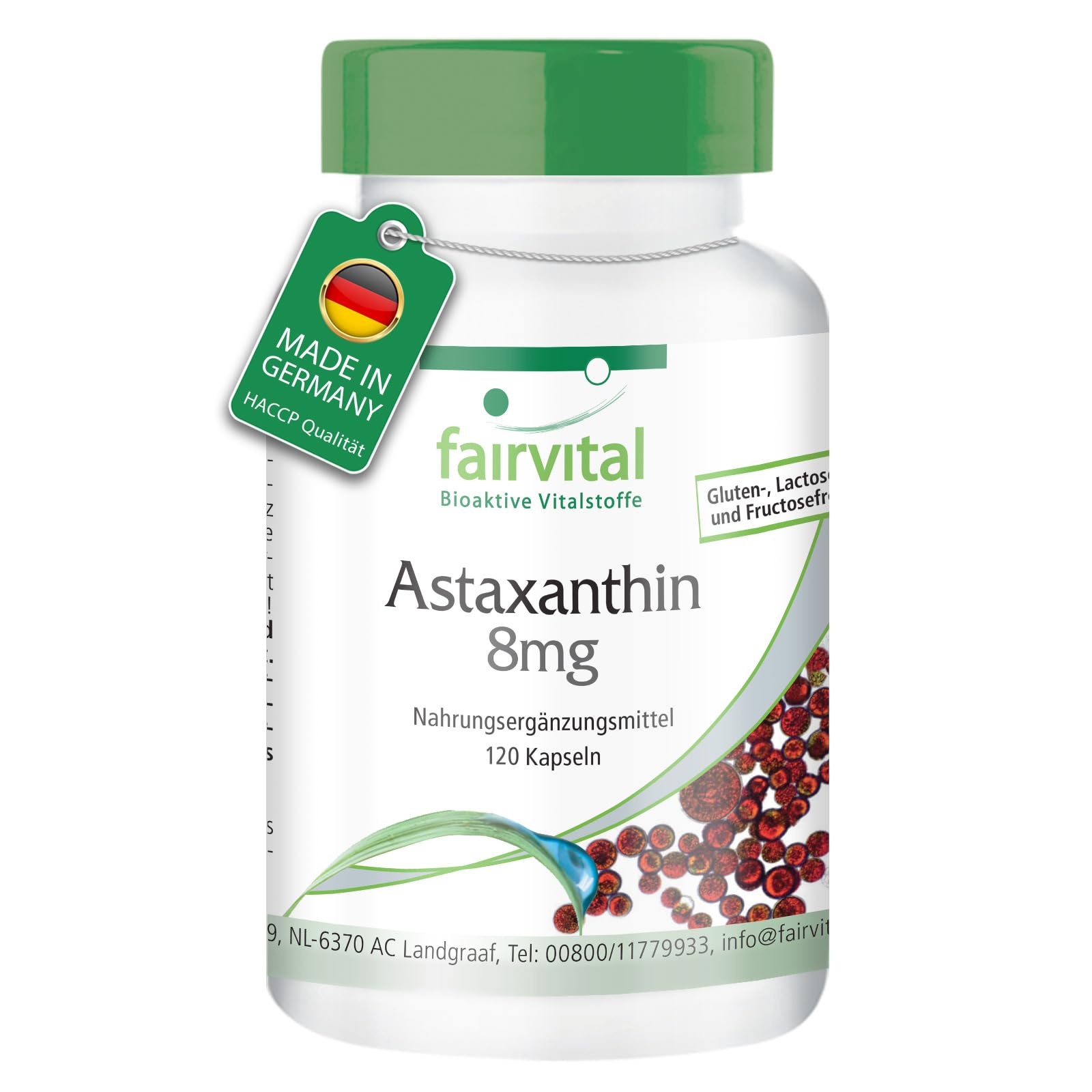 Astaxantina 45mg al giorno - per 2 mesi - alte dosi- 120 capsule - microincapsulato in AstaPure® beadlets