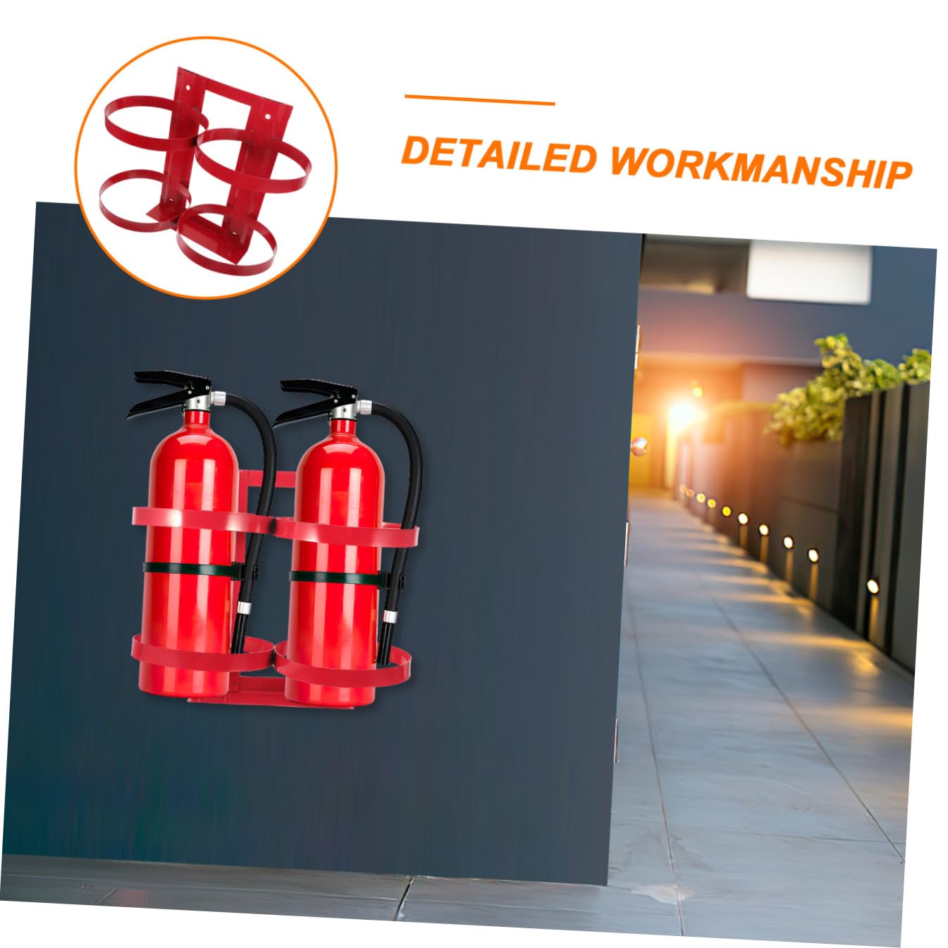 Uonlytech Staffa Porta Estintore Professionale in Ferro da 5kg Supporto Resistente per Estintori da Parete per Casa e Ufficio