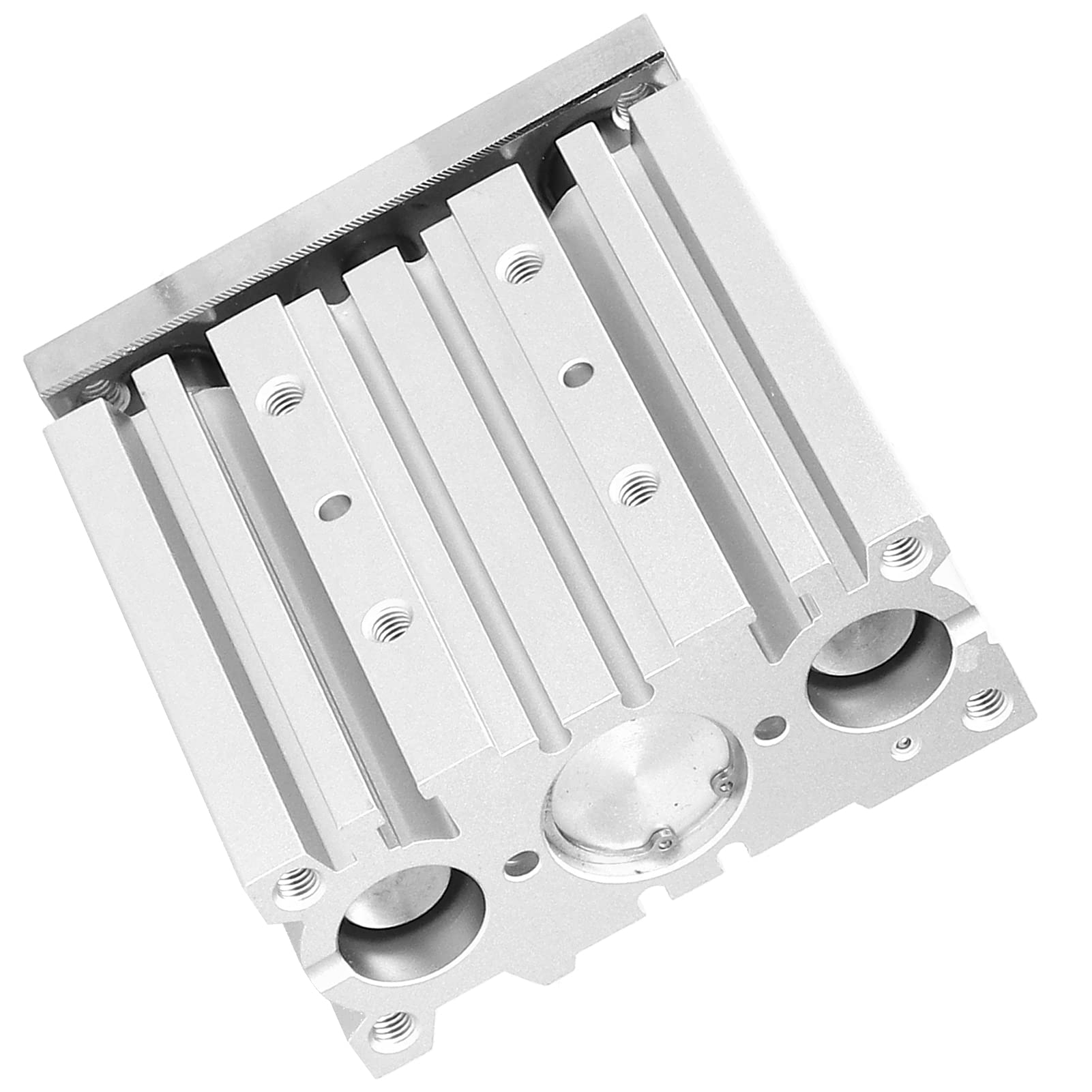 Gleitlager-Pneumatikzylinder, Aluminiumlegierung, Doppeltwirkender Luftzylinder, 25 Mm Bohrung, 50 Mm Hub, 3-Stangenführung für Automatisierungssteuerung, Robotik, Druckspannung