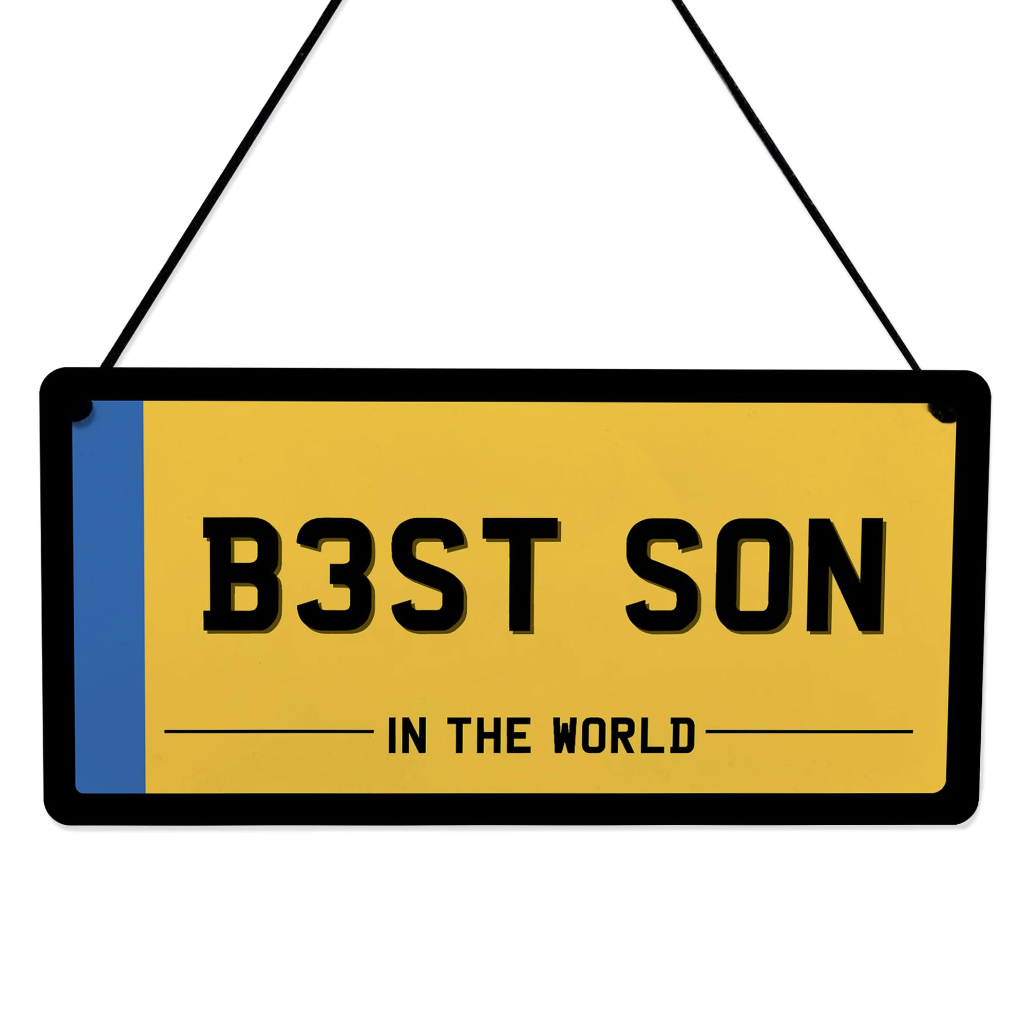 Red Ocean Son Novelty Licence Plate Hanging Sign For Man Cave Number Plate For Birthday Fathers Day Christmas Son From Mum and Dad Gfits Him