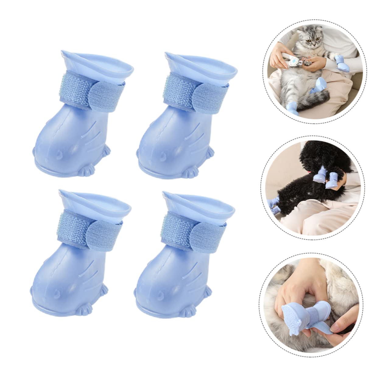 YARNOW 5 Set di Scarpe per Cani Stivali per Cani Protezioni per Zampe Scarpe Antipioggia per Cani per Tempo Umido 4 Pezzi*5