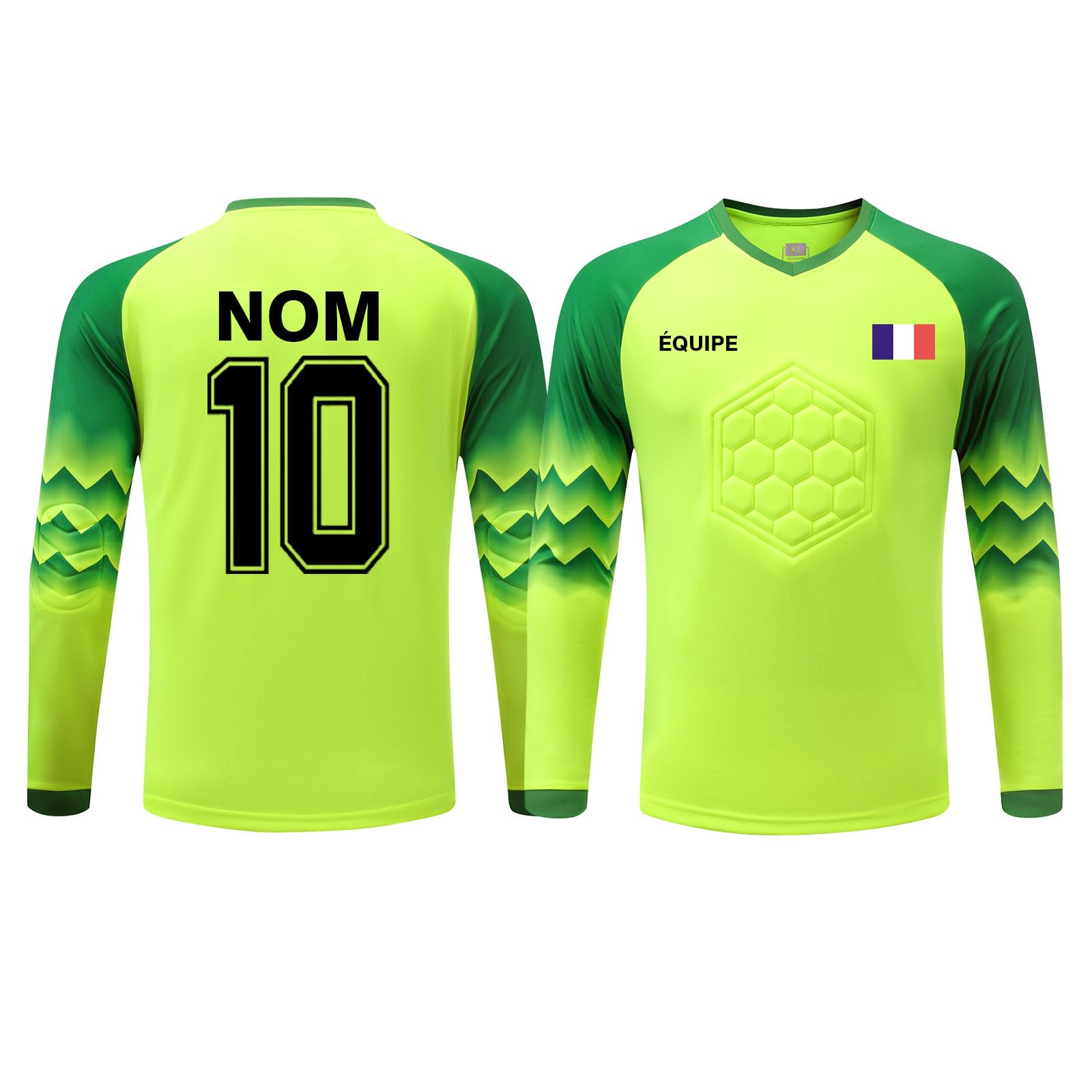 ORYG Kit Gardien Personnalisé Maillot de Football Personnalisé pour Enfants Jeunes Adultes avec Logo Nom de L'équipe