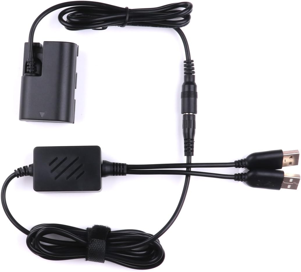 New Version ACK-E6 Dual USB Power Adpater, DR-E6 DC Coupler (Fully Decoded) Replacement LP-E6 Battery for EOS 5D Mark II, 5D Mark III, 5DS, 5DS R, 6D, 60D, 60DA, 7D, 70D 80D Cameras