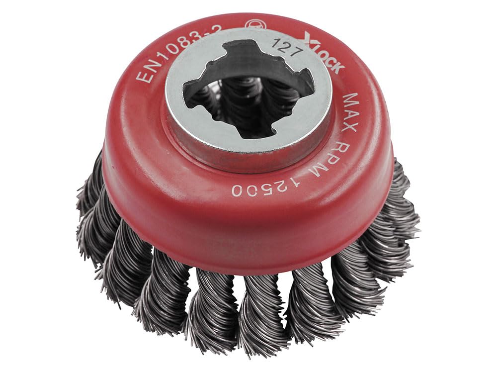 Faithfull X Lock Twist Knot 0.5Mm Steel Wire Cup Brush