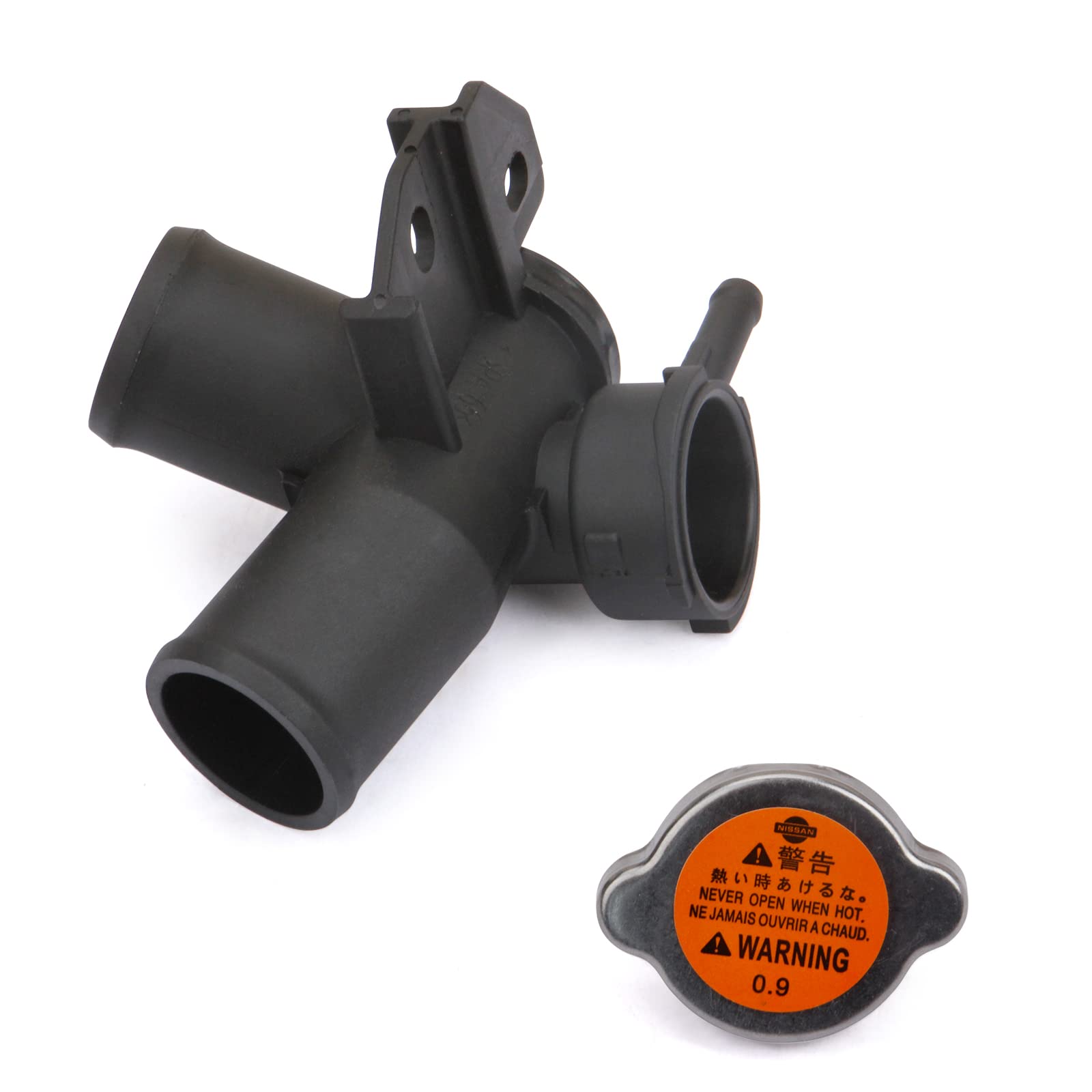 MITZONE Upper Coolant Radiator Filler Neck Water Outlet kit Compatible with 2007-2013 Nissan Altima 2.5L 3.5L Replace 21501-9HA0A