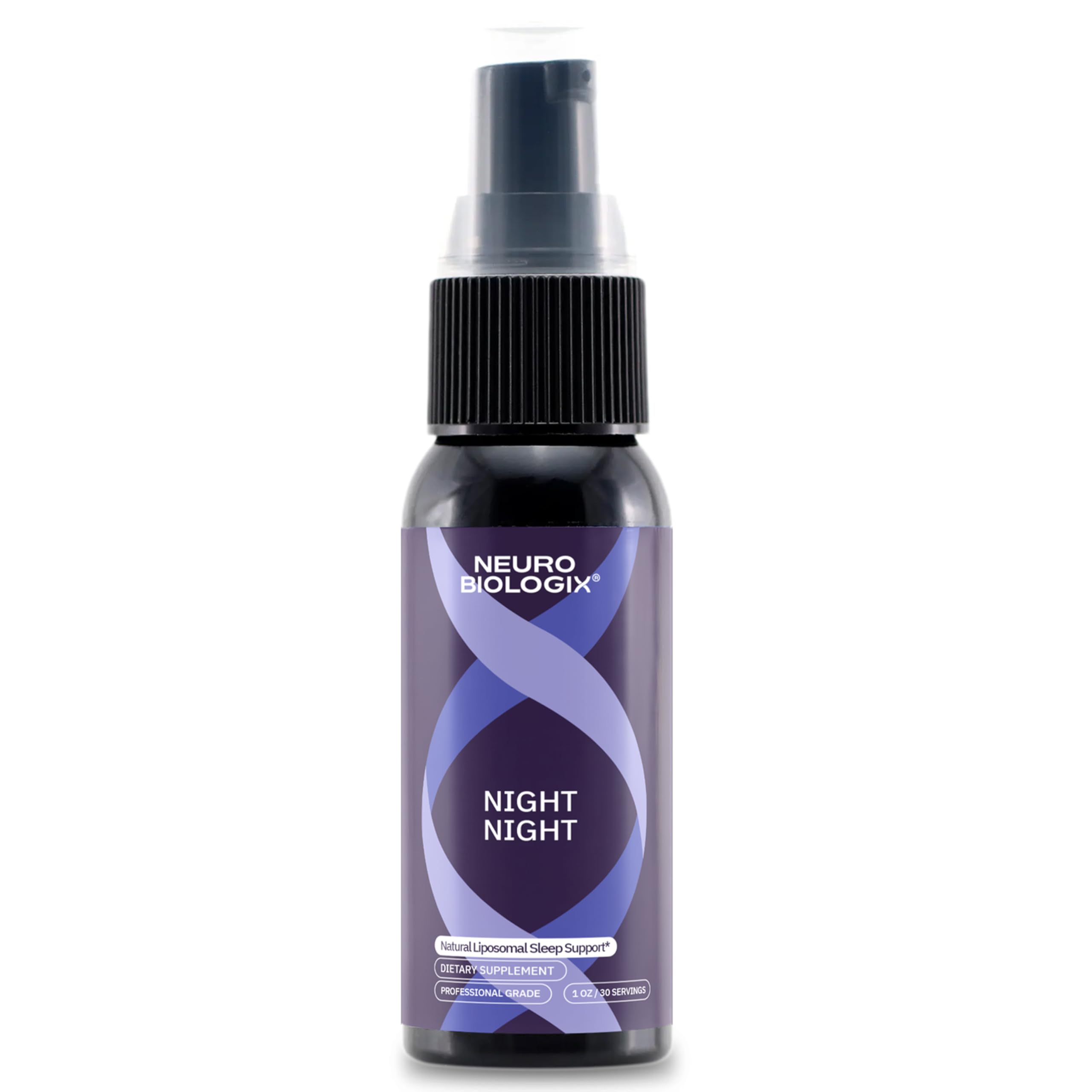 Neurobiologix Night Night Liposomal Sleep Spray, Melatonin & GABA Oral Spray for Relaxation, Bedtime Routine & Restful Nights, Fast Absorbing Liposomal Delivery, Non Habit Forming, Vegan, 1 Fl Oz