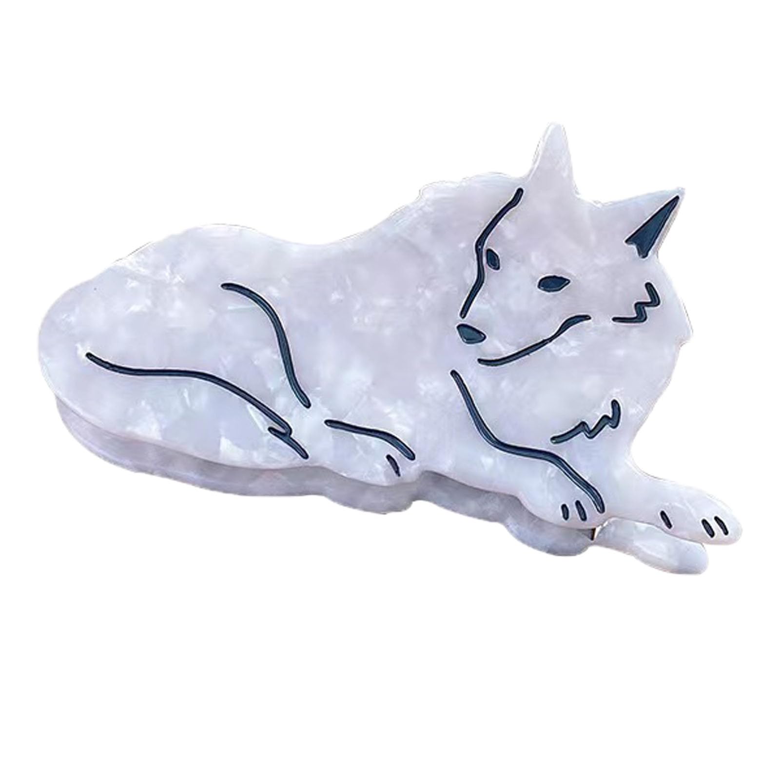 Wolf Claw Clips,Wolf Dog Hair Claw Clips,Sirius Shape Hair Clips,Wolf Shape Hairpins,Animal Shape Hair Jaw Clips,Acetate Hair Clips for Girls,Big Claw