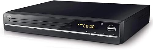 Supersonic Reproductor de DVD de 2.0 canales SC-20H con sonido envolvente, salida HDMI, entradas USB/SD, subtítulos multiidioma, compatible con DVD,