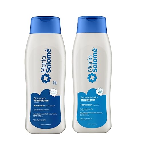 Maria Salome Kit tradicional de prevención de pérdida de cabello de champú 13.5 onzas líquidas - Acondicionador 13.5 onzas líquidas