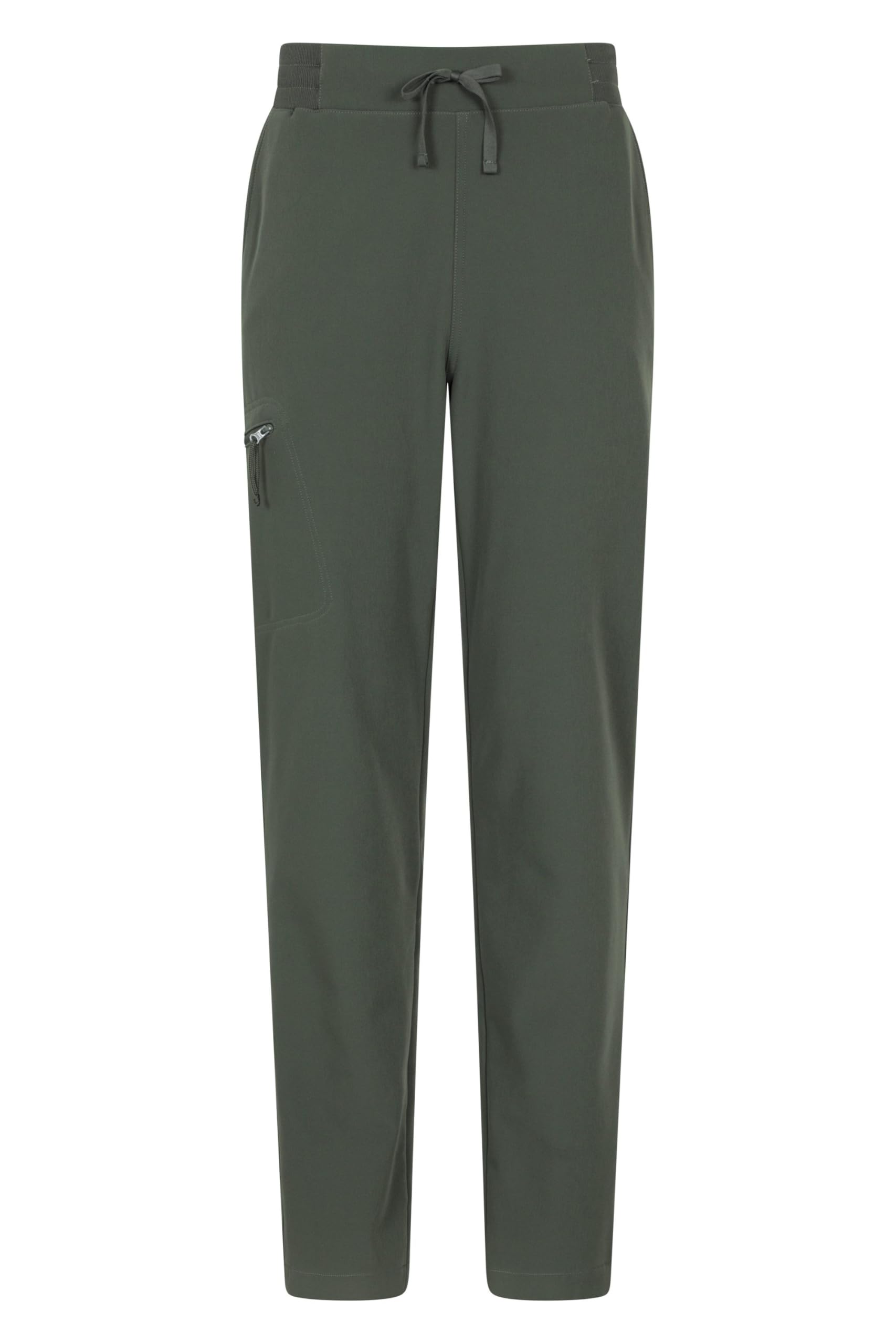 Mountain Warehouse Adventure Water Resistant Womens Trousers - Windproof Ladies Bottoms with Elastic Waistband, Lots of Pockets - Spring Summer, Outdoors, Trekking Khaki Women's Size 12