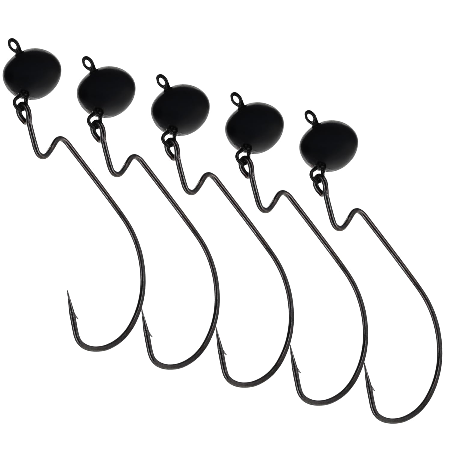 Reaction Tackle Football Swing Jig - Wobble Head Jig for Deep Water & Rocky Terrain Fishing | Enhanced Bait Action, Versatile Soft Plastic Lure - 5 per Pack