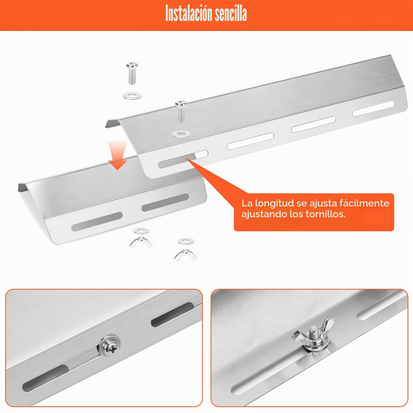 GFTIME 45629 30 cm a 72 cm Universal Placa de Calor Barbacoa de Gas Piezas de Repuesto Parrilla Campingaz, CCLIFE, Landmann, Charbroil, Broil-Master Barbacoa Acero Inoxidable BBQ Reemplazo(3 Piezas)