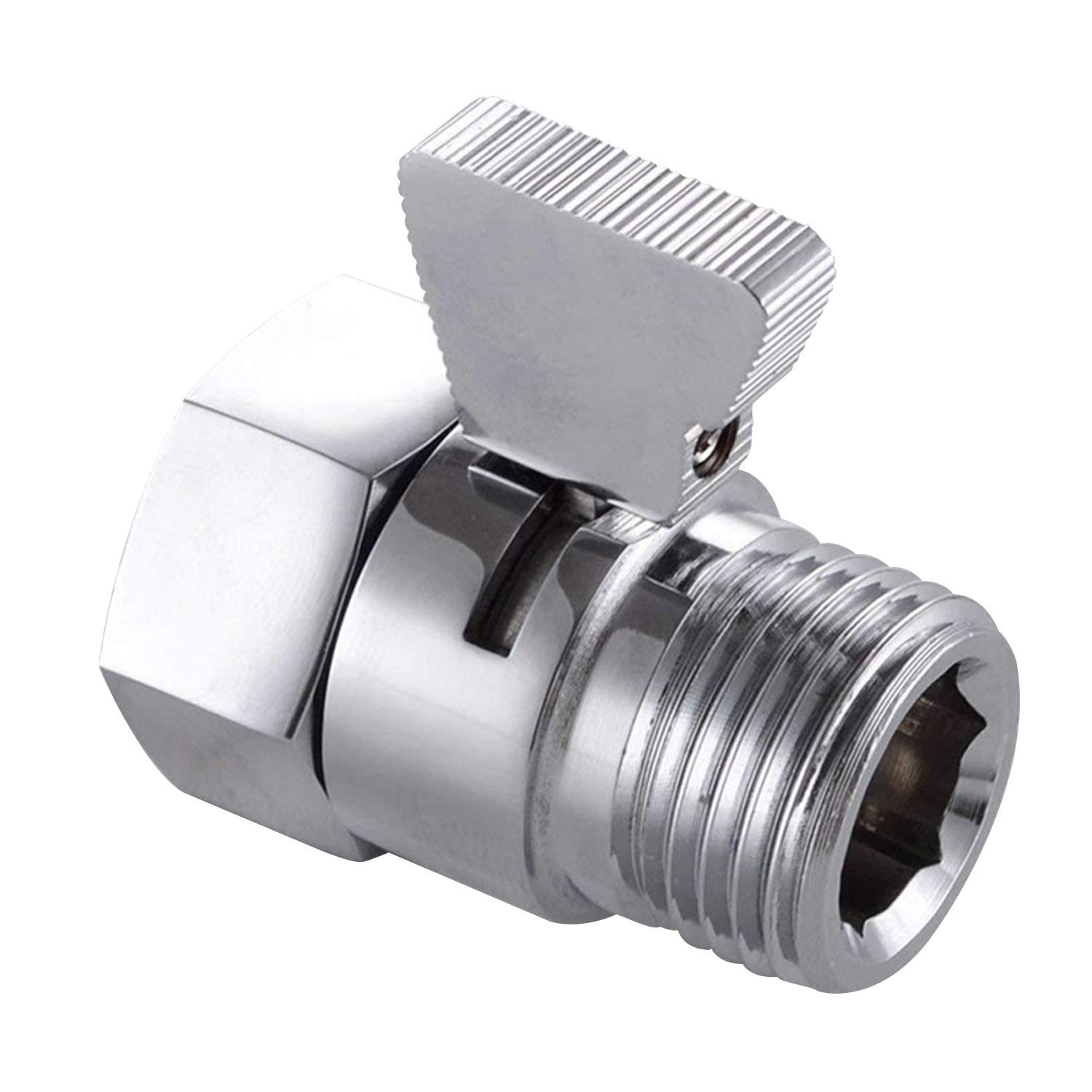 Goolsky Shower Head Valve G1/2 Shut Off Valve Water Flow Control Valve Regulator High Pressure Controller for Bidet Sprayer Shower Head