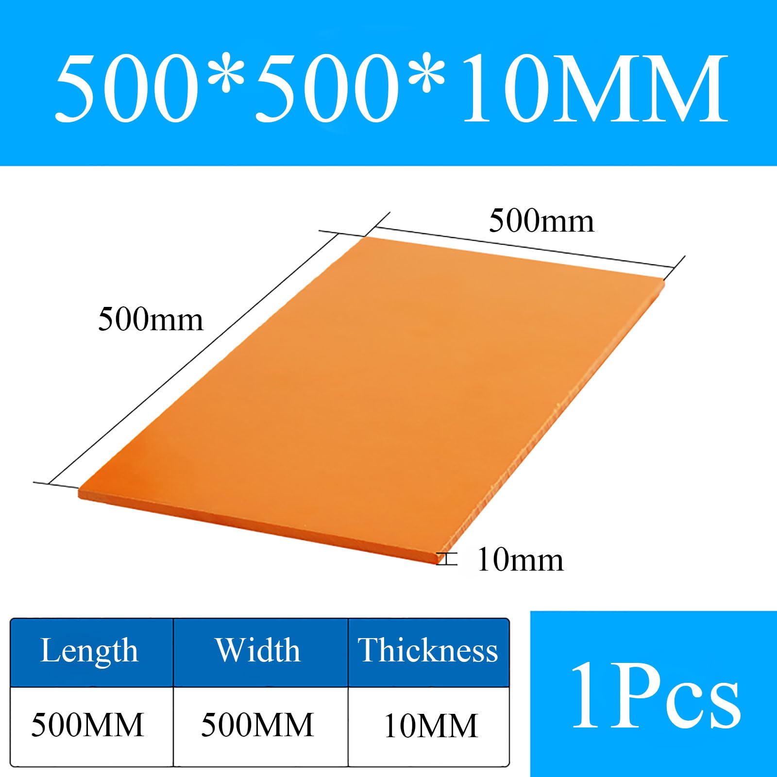 COYOUCO Bakelite Phenolic Laminated Resin Board Sheet for Electrical And Electronic Fixtures, DIY And Crafts, 10/12/15 X 500 X 500Mm,500 * 500 * 10mm