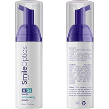 V34 Purple Toothpaste, 2-Pack - Color Corrector Teeth Whitening Foam with Nano-Hydroxyapatite, Peroxide-Free & Enamel-Safe, Fluoride Free, Instant Stain Concealer for Sensitive Teeth, 2 x 50ml