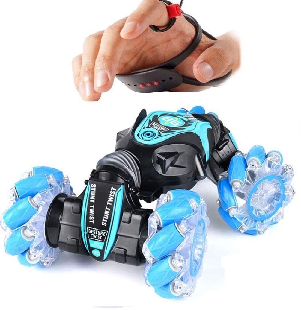 Sensing Stunt Remote Control car Traverse Crab Dancing Stunt Car Rechargeable Gesture Controlled 360 Twisting Off-Road All-Terrain Vehicle with Lights & Music Also Best for Gift