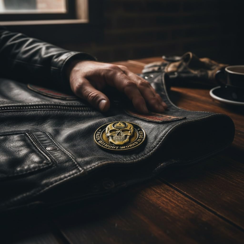 1 Year Skull Sobriety Coin- Sobriety Anniversary- AA Coins and Medallions- Unique Sobriety Gift- AA Milestone Coin- Sobriety Chips and Sobriety Coins