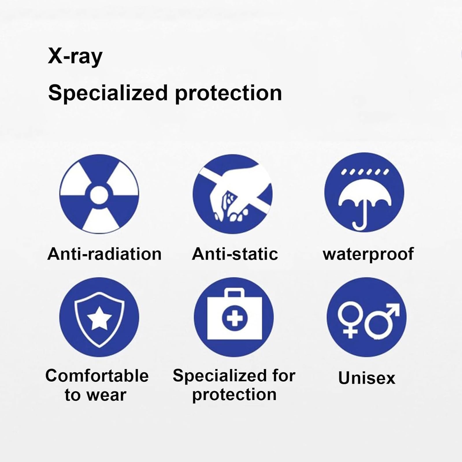 Protection des Rayons X du Tablier De Plomb Portable Collier De Plomb ThyroïDien avec Une Protection du Cou Taille RéGlable par Les Rayonnements RéGlable pour Les Analyses,01,0.5mmpb